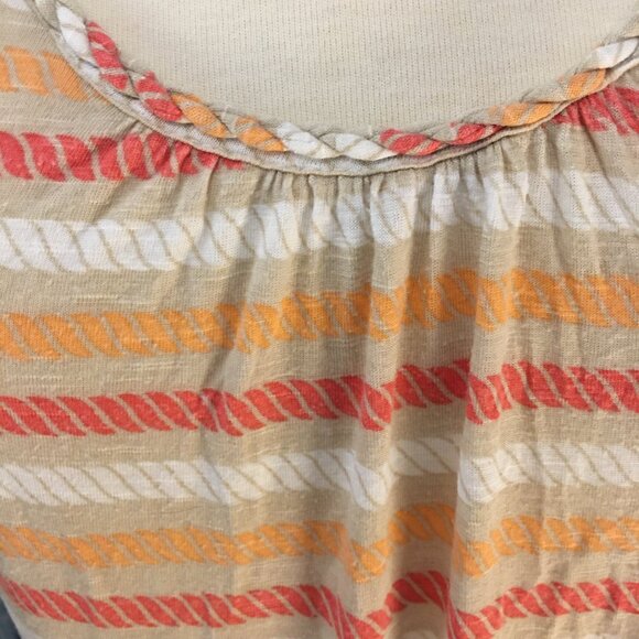 Y2K Suzy Shier Rope Print Rayon Handkerchief Hem Tank Top - Picture 6 of 16